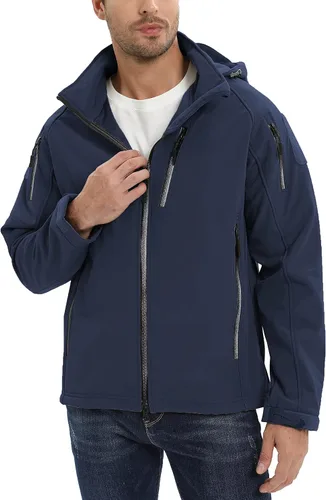 Vista 5 de TACVASEN Special Ops - Chaqueta táctica para hombre, resistente al agua, softshell y desmontable, con capucha