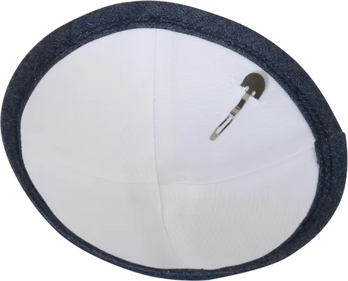 Vista 2 de Sombrero kipá de lino para hombres y niños, hermoso, transpirable, cómodo, suave, Yamaka Kippa - para celebrar