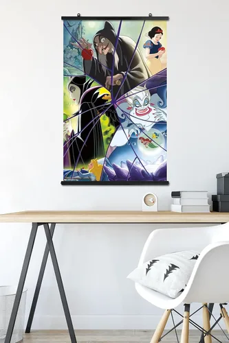 Vista 5 de Trends International Disney VIllains - Póster de collage de pared, 22.375 x 34 pulgadas, paquete de póster y clip