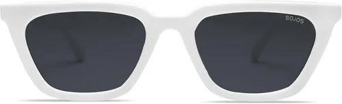 Vista 2 de SOJOS Gafas de sol polarizadas cuadradas estrechas estilo ojos de gato para mujeres, retro, modernas, para conducir SJ2169