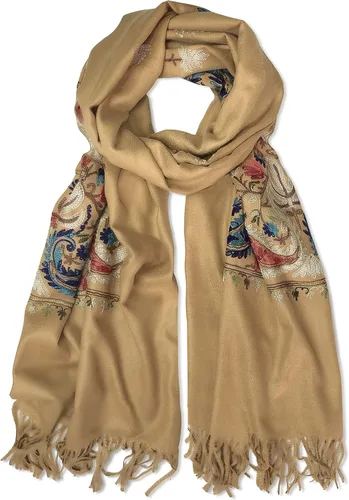 Vista 12 de Urban CoCo Chal Bordado con Borlas de Tamaño Grande para Mujer, Bufanda de Mujer