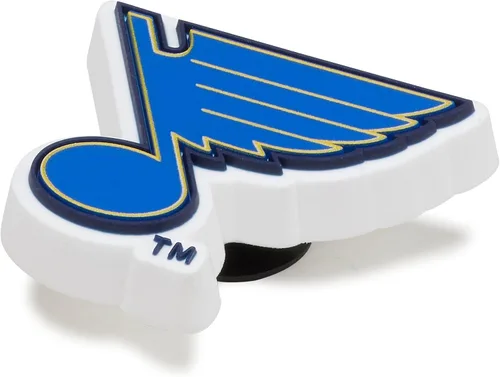 Vista 3 de Crocs Jibbitz NHL Hockey Team - Dijes deportivos para hombres y mujeres, azul de San Luis, talla única, St Louis Blues