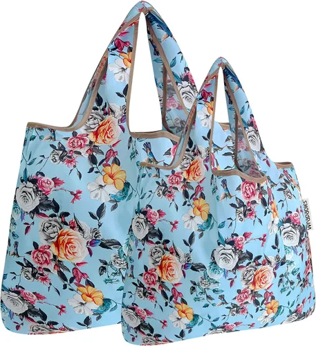 Vista 16 de allydrew Large Foldable Tote Nylon Reusable Grocery Bags