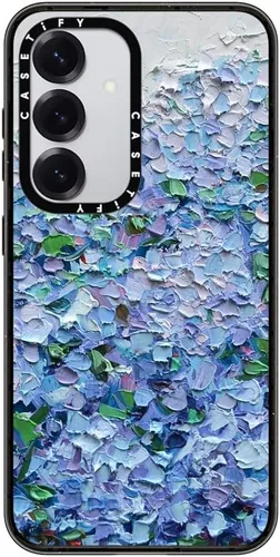 Vista 149 de CASETiFY Funda de impacto para Galaxy S22+ - Adhesivo Aries Moross, color negro transparente