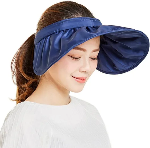 Vista 8 de Sombrero de sol de ala ancha ajustable, protección UV, visera de pesca de playa, gorra multifuncional plegable