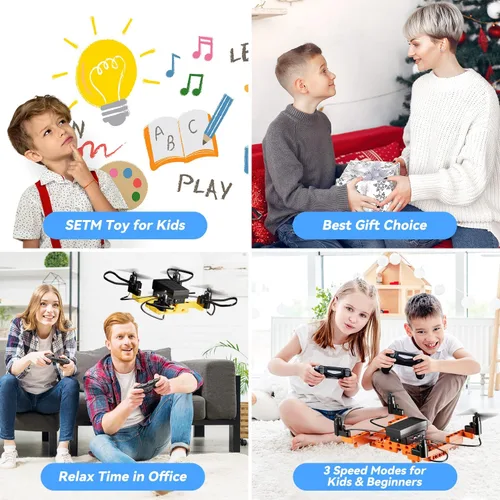 Vista 6 de Mini Drone para niños y principiantes, Kits de construcción de drones 5-EN-1 DIY creativos para que los niños construyan sus propios drones, 5