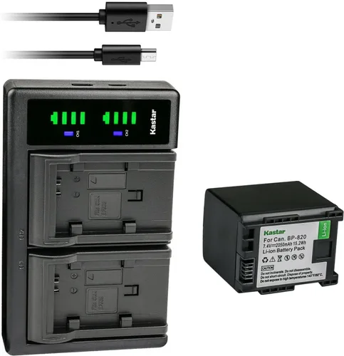 Vista 10 de Kastar Paquete de 4 baterías y cargador USB LTD2 compatible con Canon BP-820, Canon XA45, XA50, XA55, VIXIA HF G21, VIXIA HF G30, VIXIA HF G40