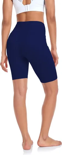 Vista 4 de SEEMLY Pantalones cortos de entrenamiento de cintura alta con bolsillos Pantalones cortos de yoga transpirables de 5 a 8 pulgadas para gimnasio