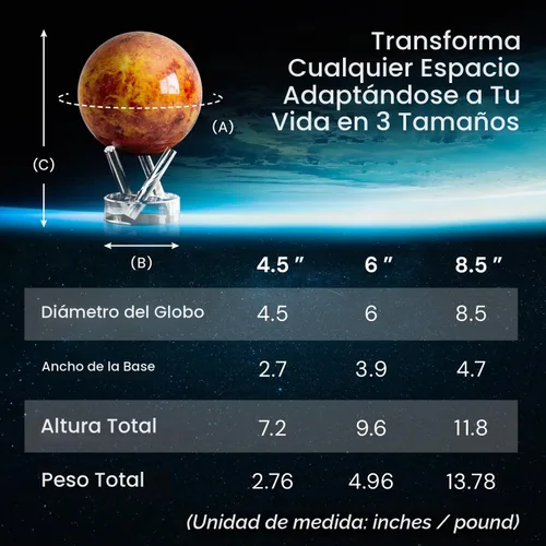 Vista 2 de MOVA Globo giratorio Venus Classic (4.5")
