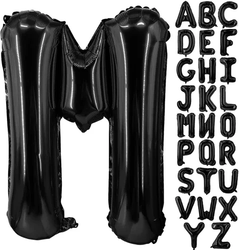 Vista 11 de Lovoir Globos grandes de 40 pulgadas con letras B negras de gran tamaño, globo de helio de aluminio de Mylar para decoración de fiesta