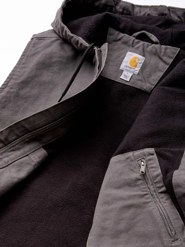 Vista 6 de Carhartt Mens Relaxed Fit Washed Duck Fleece-Lined Hooded Vest