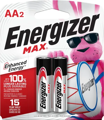 Vista 7 de Energizer MAX - Pilas AA (paquete de 2), pilas alcalinas doble A