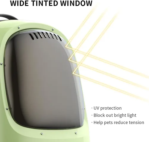 Vista 3 de PETKIT Mochila transportadora para gatos con ventilador incorporado y luz, mochila burbuja para mascotas aprobada por aerolíneas para gatitos