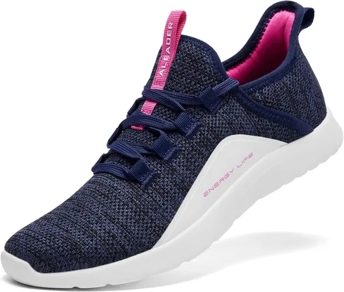 Vista 17 de ALEADER Energycloud - Tenis ligeros de mujer para caminar y correr Todo negro
