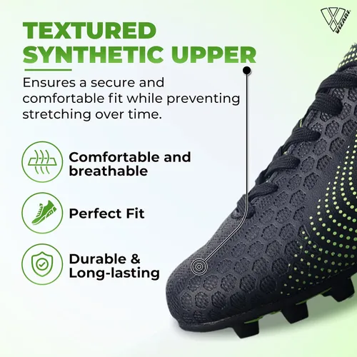Vista 4 de Vizari USA Stealth - Botines de fútbol para niños y niñas, zapatos deportivos de fútbol para exteriores para niños pequeños, niños grandes, ligeros