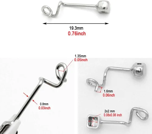 Vista 4 de 1 par de lentes de puente de nariz, lentes de repuesto de metal, piezas de repuesto, almohadillas de nariz, kits de reparación y destornillador