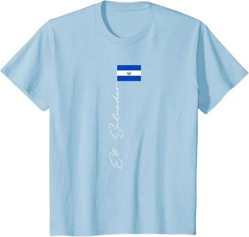 Vista 11 de Camiseta patriótica con bandera de El Salvador, Negro
