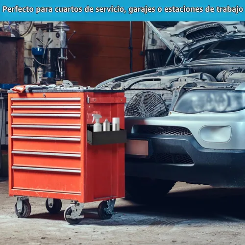 Vista 6 de Soporte magnético para latas de aerosol, caja de herramientas magnética, soporte para botellas, caja de herramientas para garaje y hogar, espacio