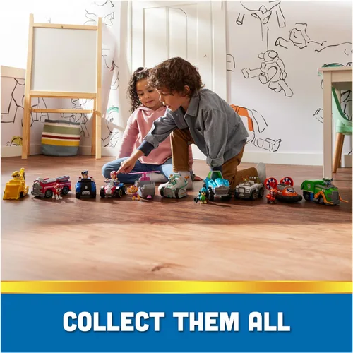 Vista 5 de Paw Patrol, Patrulla de Chase, Vehículo de juguete con figura de acción coleccionable, juguetes para niños con conciencia sostenible para niños