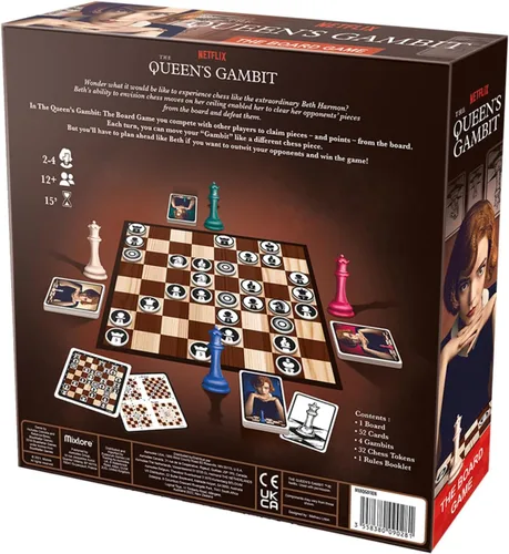 Vista 2 de Mixlore The Queen's Gambit The Board Game Juego de estrategia basado en la serie The Hit Netflix Juego divertido para adultos y adolescentes A