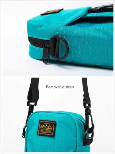 Vista 5 de Jeelow Mini bolso cruzado ligero para teléfono celular, bolso cruzado al aire libre, riñonera para hombres y mujeres, Agua