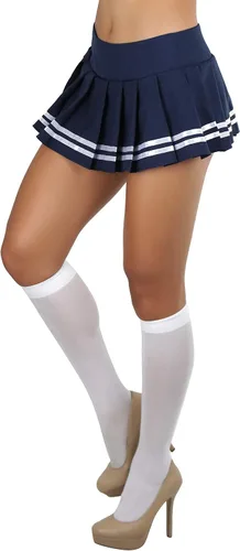 Vista 3 de ToBeInStyle Minifalda ondulada y coqueta de fiesta colorida para mujer