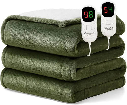 Vista 38 de Homemate Heated Blanket Electric Throw 50"x60" Heating Blanket ETL Cert 02 - Navy Blue