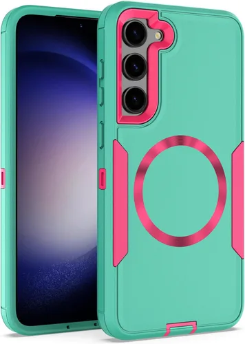 Vista 16 de Funda diseñada para Samsung Galaxy S22 Ultra, magnética, protección contra caídas de servicio pesado, protección de doble capa, compatible