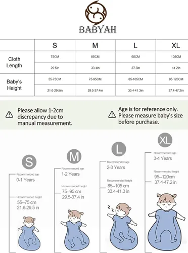 Vista 5 de Babyah Manta portátil para niños, mangas desmontables para saco de dormir