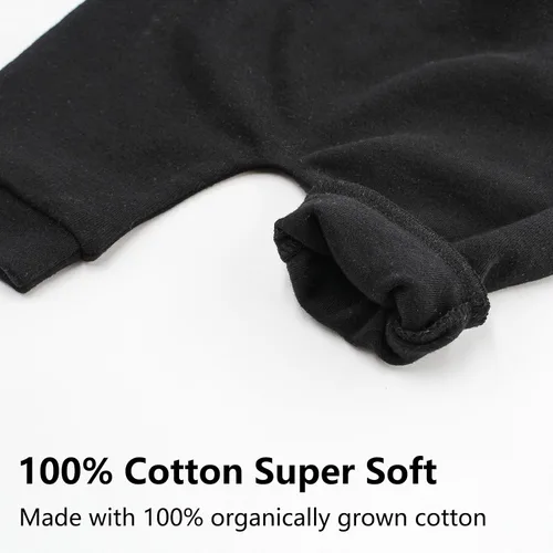 Vista 3 de Hakochia Pantalones de bebé suaves y cómodos 100% algodón para bebés niños y niñas con amplio espacio para pañales de 0 a 12 meses