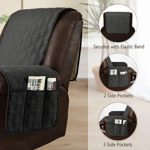 Vista 3 de RBSC - Fundas de sofá para el hogar, 100% impermeable, acolchadas, gruesas y lo suficientemente largas para cubrir la parte del reposapiés, funda