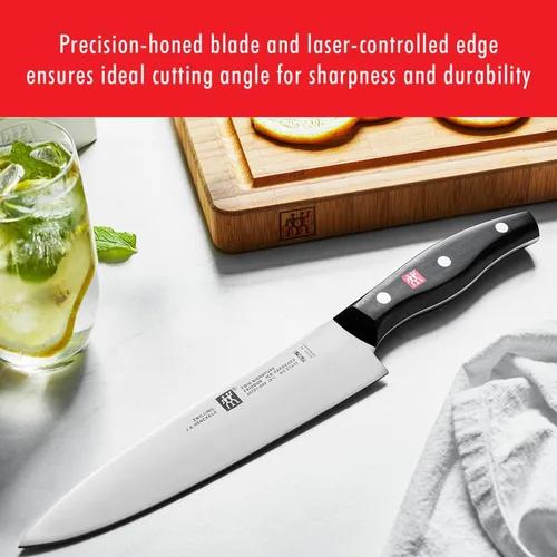 Vista 9 de ZWILLING Twin Signature - Juego de cuchillos alemanes de 7 piezas con bloque, afilados, producidos en fábrica propia, acero de fórmula especial