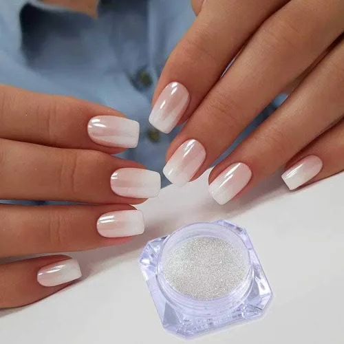 Vista 6 de 1 caja de uñas láser con purpurina de pavo real, polvo láser, polvo para uñas, pigmento cromado, oro rosa, plata, mezcla de uñas, lentejuelas