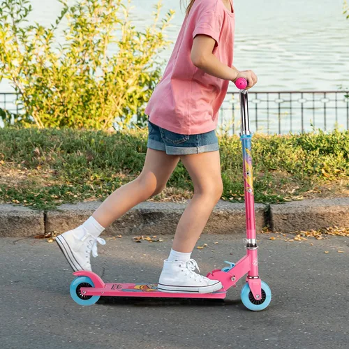 Vista 9 de Subway Surfer - Patinete plegable para niños, ligero, plegable, con manillar ajustable
