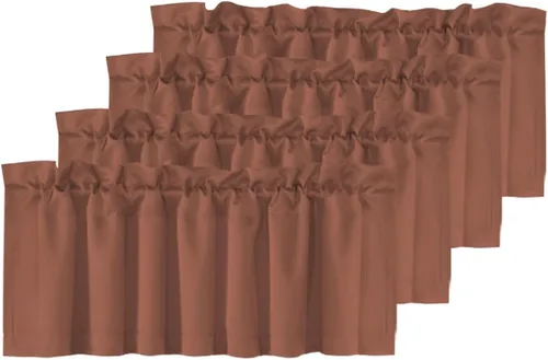 Vista 9 de H.VERSAILTEX - Cenefa térmica para ventana con dobladillo para barra, para oscurecer las habitaciones; ideales para la cocina, 52” x 18” Gris paloma