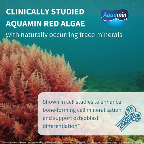 Vista 3 de Igennus Red Algae Complejo de calcio y magnesio, soporte óseo, 60 tabletas Complejo integral con K2, D3 y boro, minerales de alta absorción