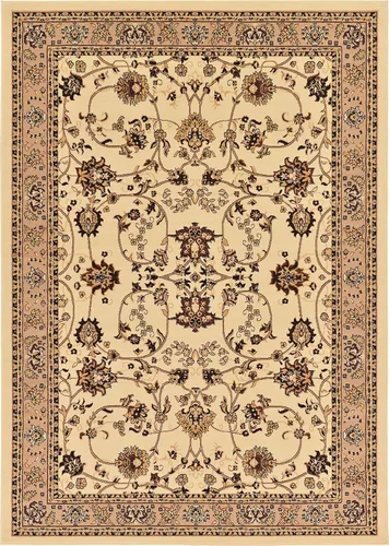 Vista 10 de Unique Loom Kashan Collection - Alfombra tradicional con diseño floral, color negro Marfil/negro