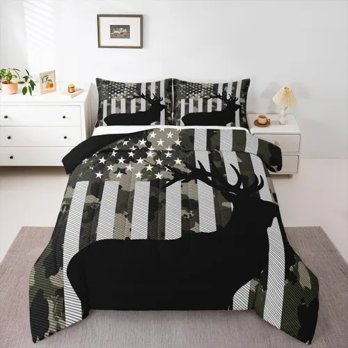 Vista 38 de Erosebridal Happy Camping - Edredón tamaño individual para niños, juego de ropa de cama de animales del bosque del bosque para bebés, niños y niñas