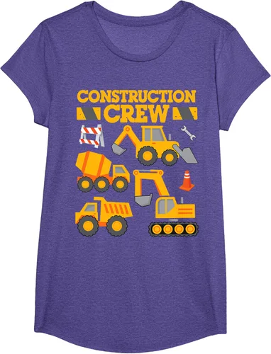 Vista 20 de Construction Crew Worker Excavator - Camiseta para niños y niñas Negro