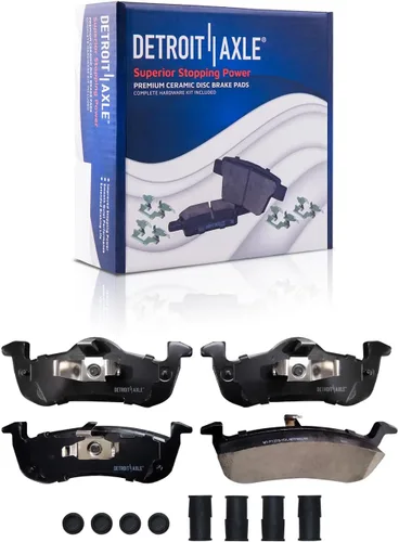 Vista 27 de Detroit Axle - Pastillas de Freno Delantero Izquierdo Reemplazo de Pinza de Disco para Dodge Ram 1500 Dakota Mitsubishi Raider - Juego de 3 piezas