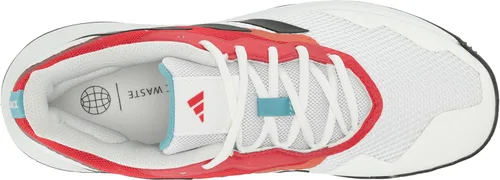 Vista 5 de adidas Tenis Courtjam Control para hombre, Cloud WhiteCore BlackBetter Scarle