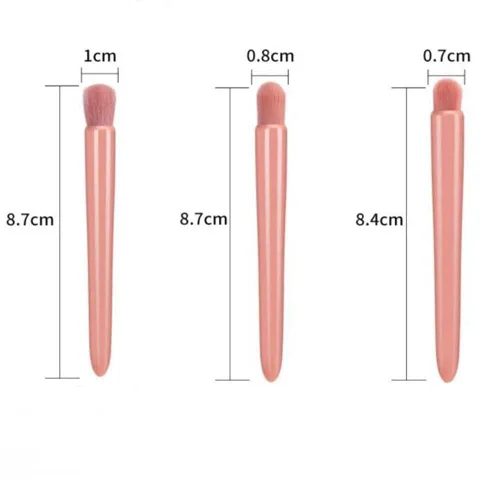 Vista 9 de COSHINE - Juego de brochas de maquillaje de viaje fáciles de usar, kit de 5 brochas cosméticas de función completa (5 piezas con espejo)