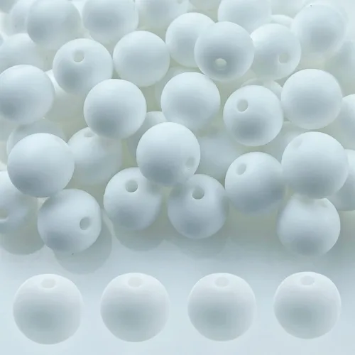 Vista 49 de Abalorios de silicona, 120 piezas de 6 mm abalorios redondos de silicona para hacer llaveros, pulseras, collares, aretes, joyas, manualidades DIY