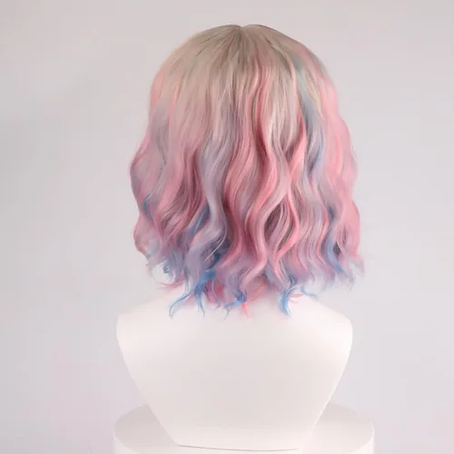 Vista 50 de COSPLAZA Cosplay Pelucas Moda Corto Azul Anime Cabello Elegante Mujer Fiesta Peluca
