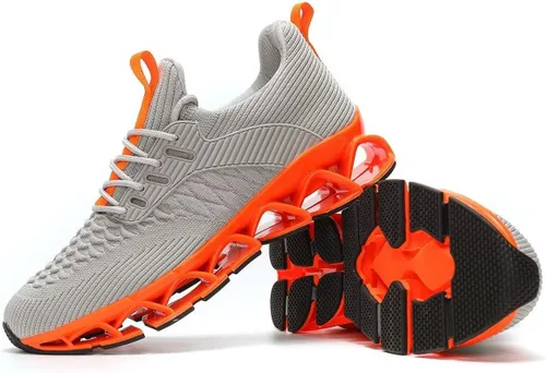 Vista 6 de Zapatos deportivos para hombre sin cordones para caminar y correr, tenis con diseño de hoja, informales, cómodos, antideslizantes, para el trabajo