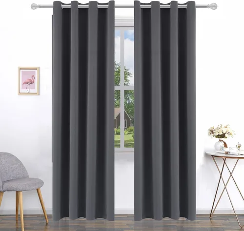Vista 40 de Pickluc - Paneles de cortinas opacas con ojales, cortinas para bloquear la luz para el dormitorio, aisladas térmicamente, reducción de ruido