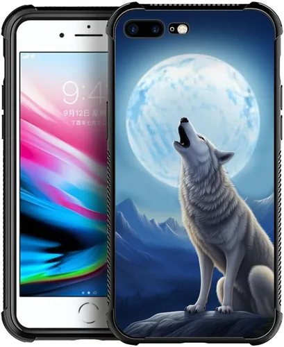 Vista 146 de Funda compatible con iPhone 8 Plus, diseño de oso de bosque otoñal, a prueba de golpes, antiarañazos, carcasa trasera de policarbonato duro