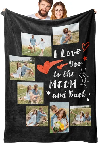 Vista 12 de Manta personalizada con fotos, regalos para mujeres, amantes, amigas, regalos con imagen, manta de franela, Navidad, aniversario, cumpleaños, boda