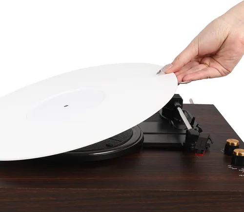 Vista 9 de Alfombrilla acrílica para tocadiscos Slipmat para discos: Alfombrillas deslizantes de vinilo para plato de 12 pulgadas, accesorios para tocadiscos