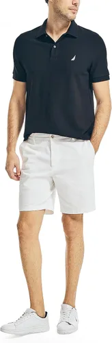 Vista 4 de Nautica playera polo clásica de mangas cortas, color sólido, para hombre
